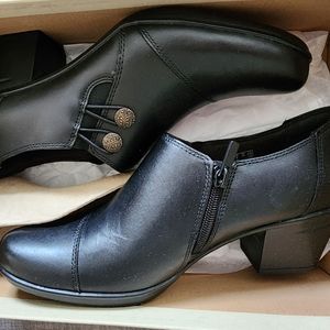 Clarks slip on ankle boots